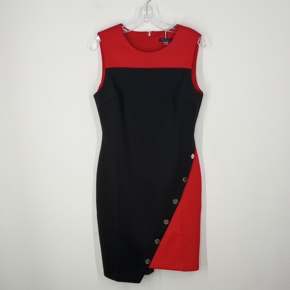 Tommy Hilfiger Women's Colorblocked Asymmetrical Dress NWT Size 10 - Picture 3 of 14